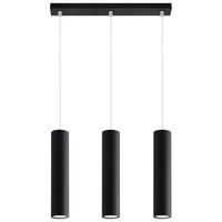 LED HÄNGELEUCHTE LAGOS Metall Schwarz 3-Flammig - Schwarz, Metall (45/6/90cm)