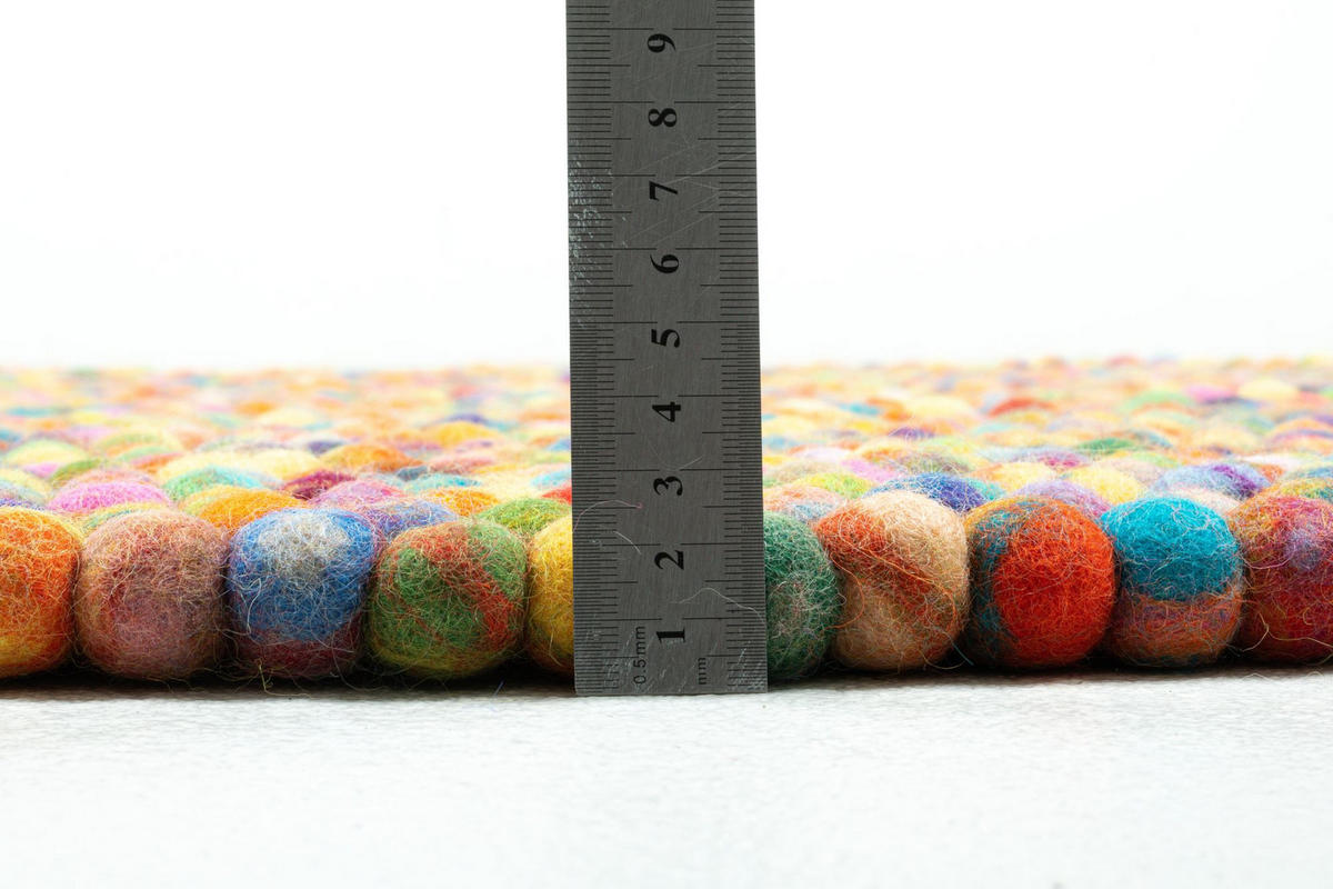 FILZTEPPICH Felty 120x120 cm - Multicolor, Textil (120/120cm) - THEKO