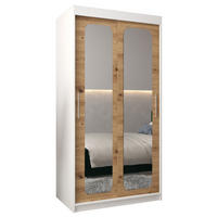 SCHWEBETÜRENSCHRANK 200/100/62 2-türig - Silberfarben/Eiche Artisan, Holz/Kunststoff (100/200/62cm) - Abiks Möbel