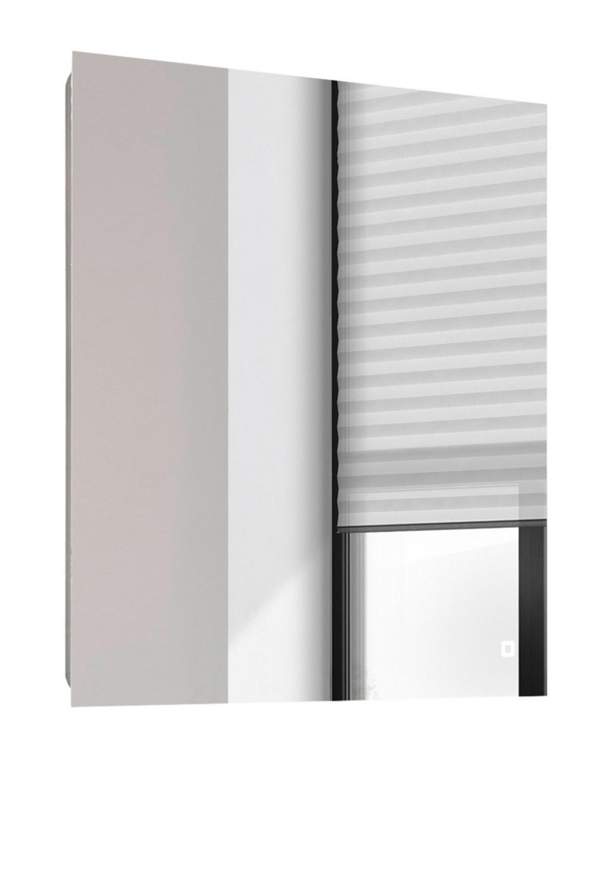 BADSPIEGEL mit LED Beleuchtung und Touchschalter 60 cm - Weiß, Glas (60/65/3cm) - Furn.Design