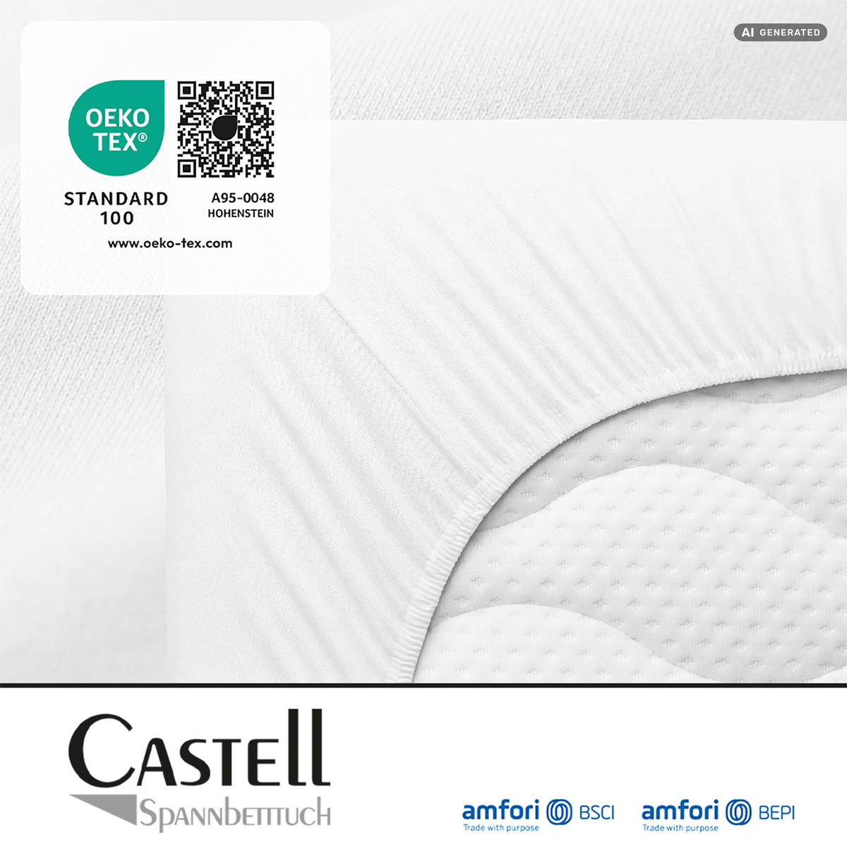 SPANNBETTTUCH Basic Jersey weiss, 140x200 cm - 160x200 cm - Weiß, Textil (160/200cm) - Castell
