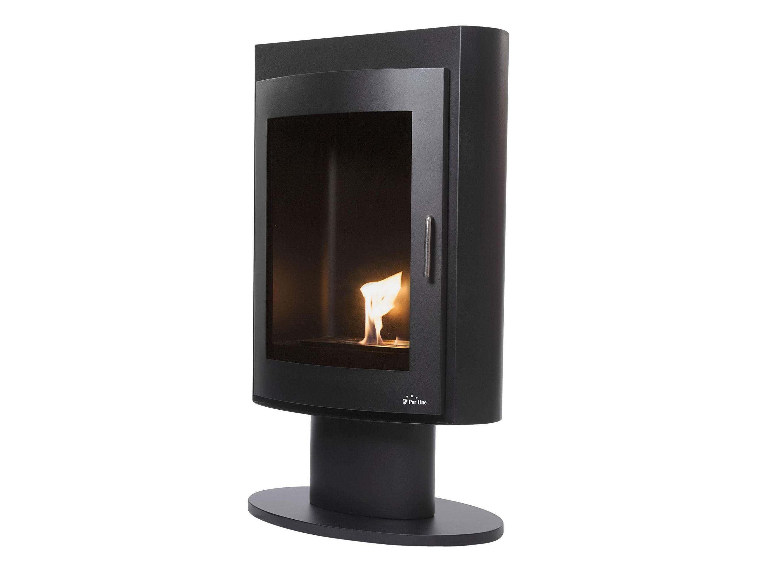 BIOETHANOL-OFEN Schwarz inklusive 2 L-Tank und 3 kW Leistung - Schwarz, Metall (60/97/35cm) - Purline