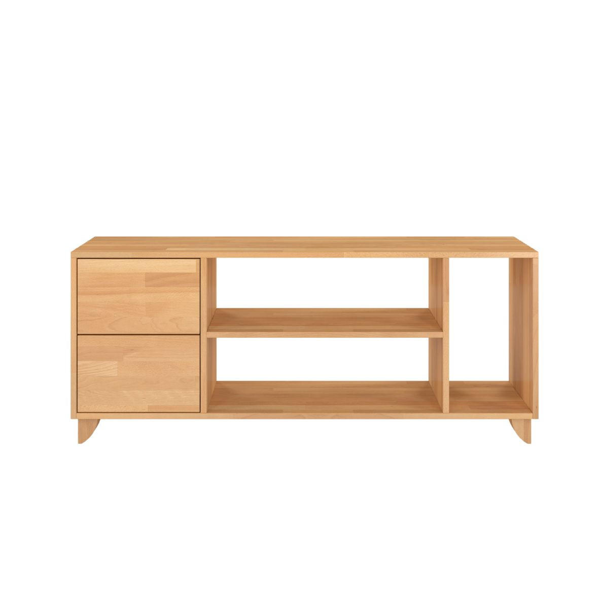 Visby Massivholz-Tv-Schrank Buche 140x57.4x45 cm