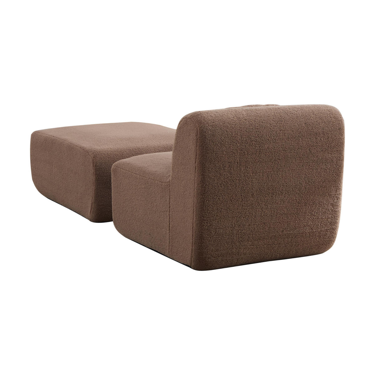 SESSEL DE-35154 mit Hocker Camel - Sandfarben, Textil (177/71/79cm) - ComfortXL