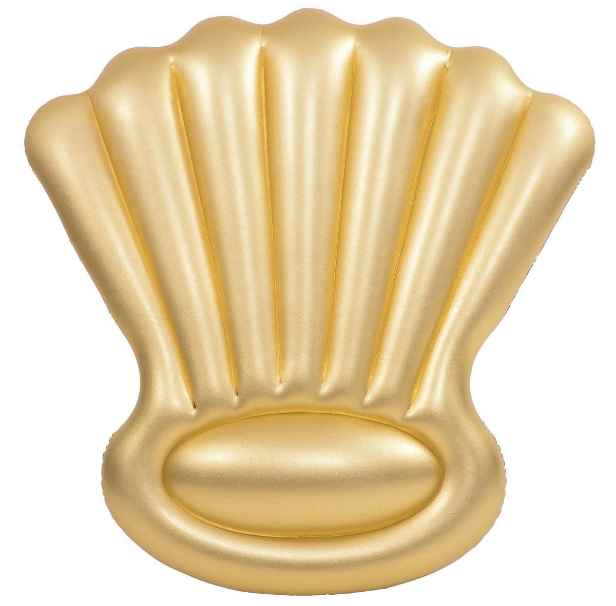 LUFTMATRATZE Goldmuschel 160 x 160 cm mit 2 Luftkammern - Goldfarben, Kunststoff (160/160cm) - Avenli