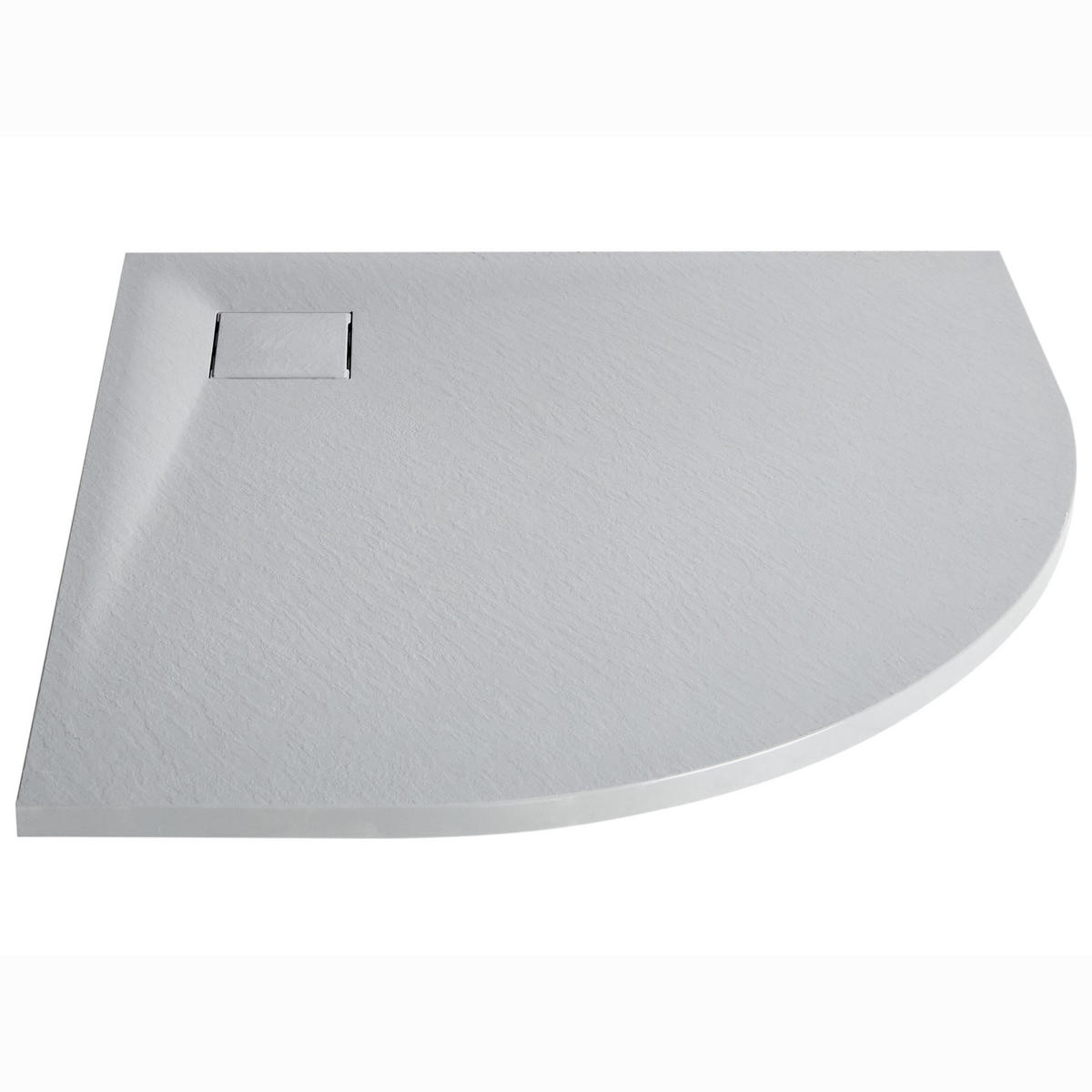 CĂDIȚĂ DE DUȘ 90/90/3 cm gri Paron - gri închis/gri, material plastic (90/3/90cm) - Beliani