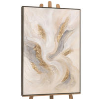 GEMÄLDE Strahlende Ströme Schattenfugenrahmen Grau 120x80 cm - Grau, Holz (120/80cm) - YS-art gallery