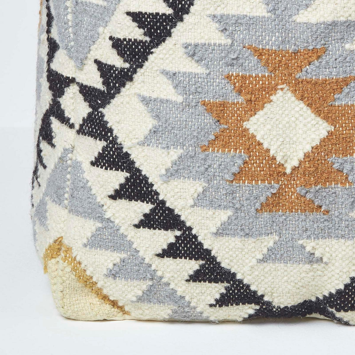KELIM-POUF Agra mit Ethno-Muster, 43/43/43 cm - Multicolor, Textil (43/43/43cm) - Homescapes