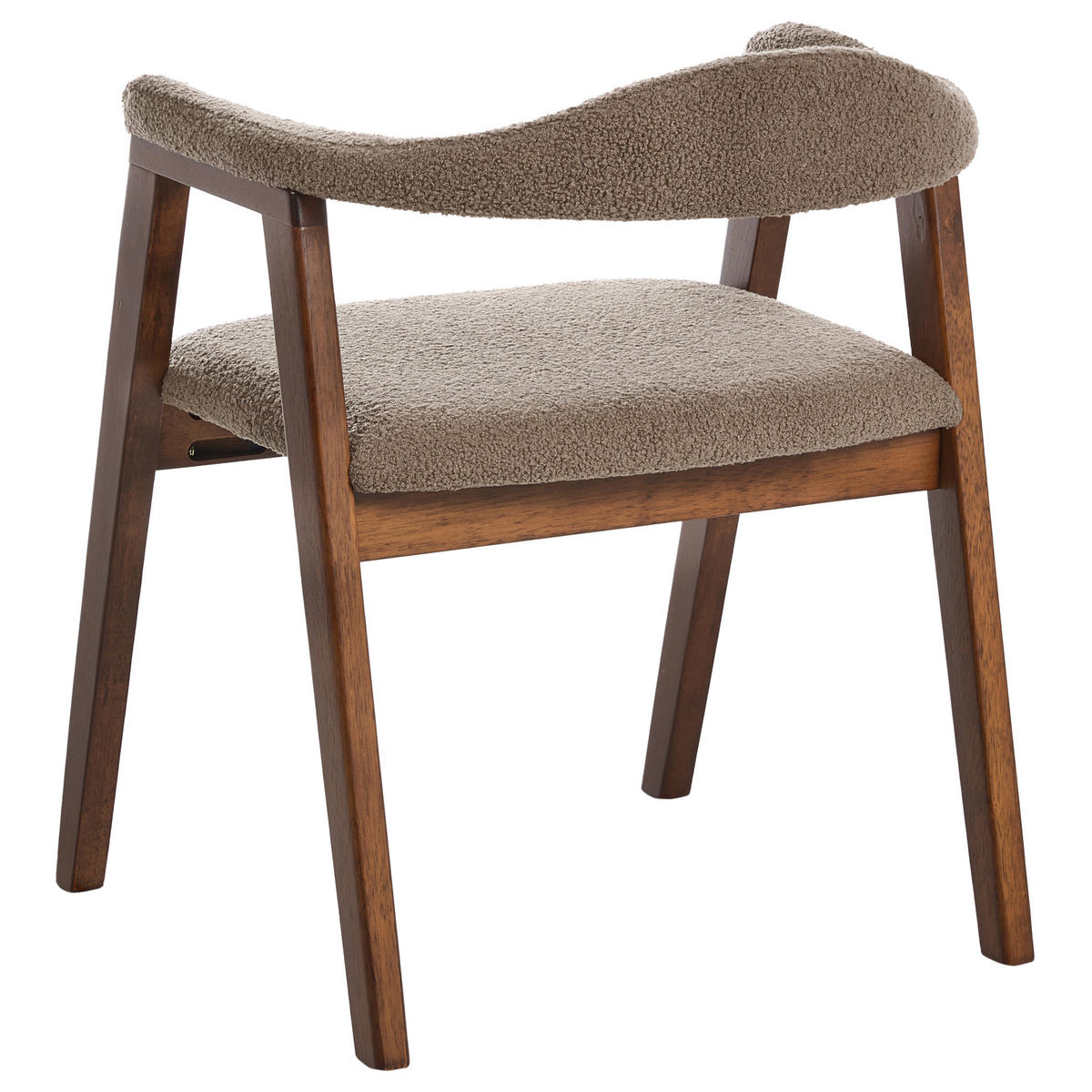 ESSZIMMERSTUHL 2er Set Holz Braun/Taupe Oneco - Taupe, Holz (56/72/62cm) - Beliani