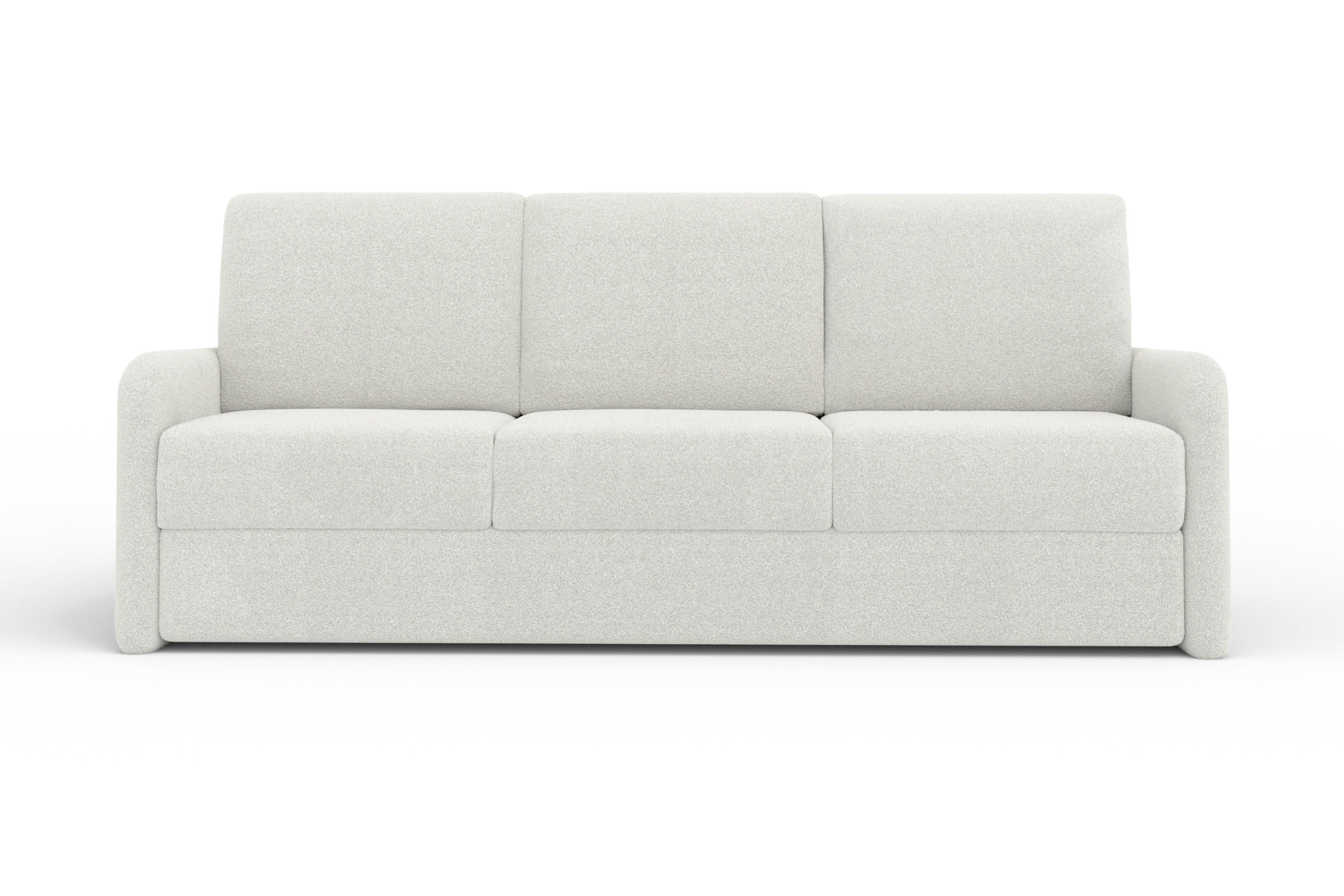 3-SITZER SOFA BIANCO 215 cm breit in Boucle Weiß - Weiß, Holzwerkstoff/Textil (215/90/92cm) - Deine Möbel 24