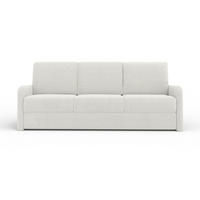 3-SITZER SOFA BIANCO 215 cm breit in Boucle Weiß - Weiß, Holzwerkstoff/Textil (215/90/92cm) - Deine Möbel 24