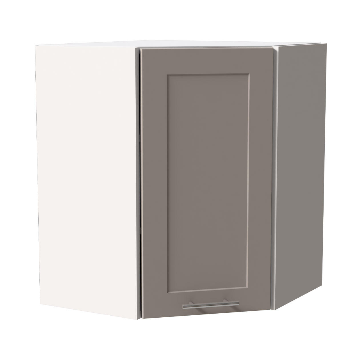 ECKHÄNGESCHRANK Oslo W10/60 Weiß / Kaschmir Matt 60 / 60 / 72cm - Kaschmir/Weiß, Holz/Holzwerkstoff (60/72/60cm) - Feldmann-Wohnen