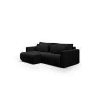 ECKSOFA Chaira Mit Schlaffunktion - Schwarz, Holzwerkstoff/Textil (240/149cm) - Fun Möbel