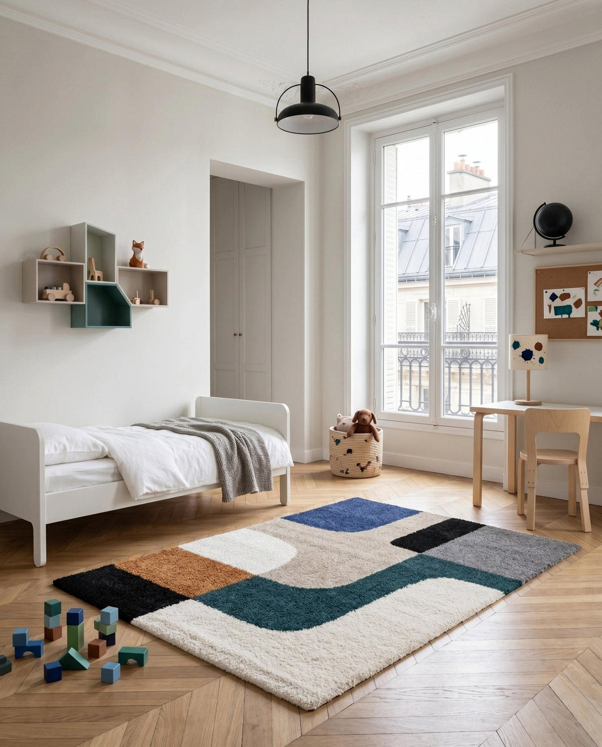 DESIGN Teppich dick und bequem mehrfarbig - Multicolor, Textil (120/170cm) - AFK Living