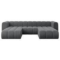 WOHNLANDSCHAFT modulares Sofa Joren-U1 - 319x177x70 cm Dunkelgrau - Dunkelgrau, Holzwerkstoff/Textil (319/70/177cm) - ALTDECOR