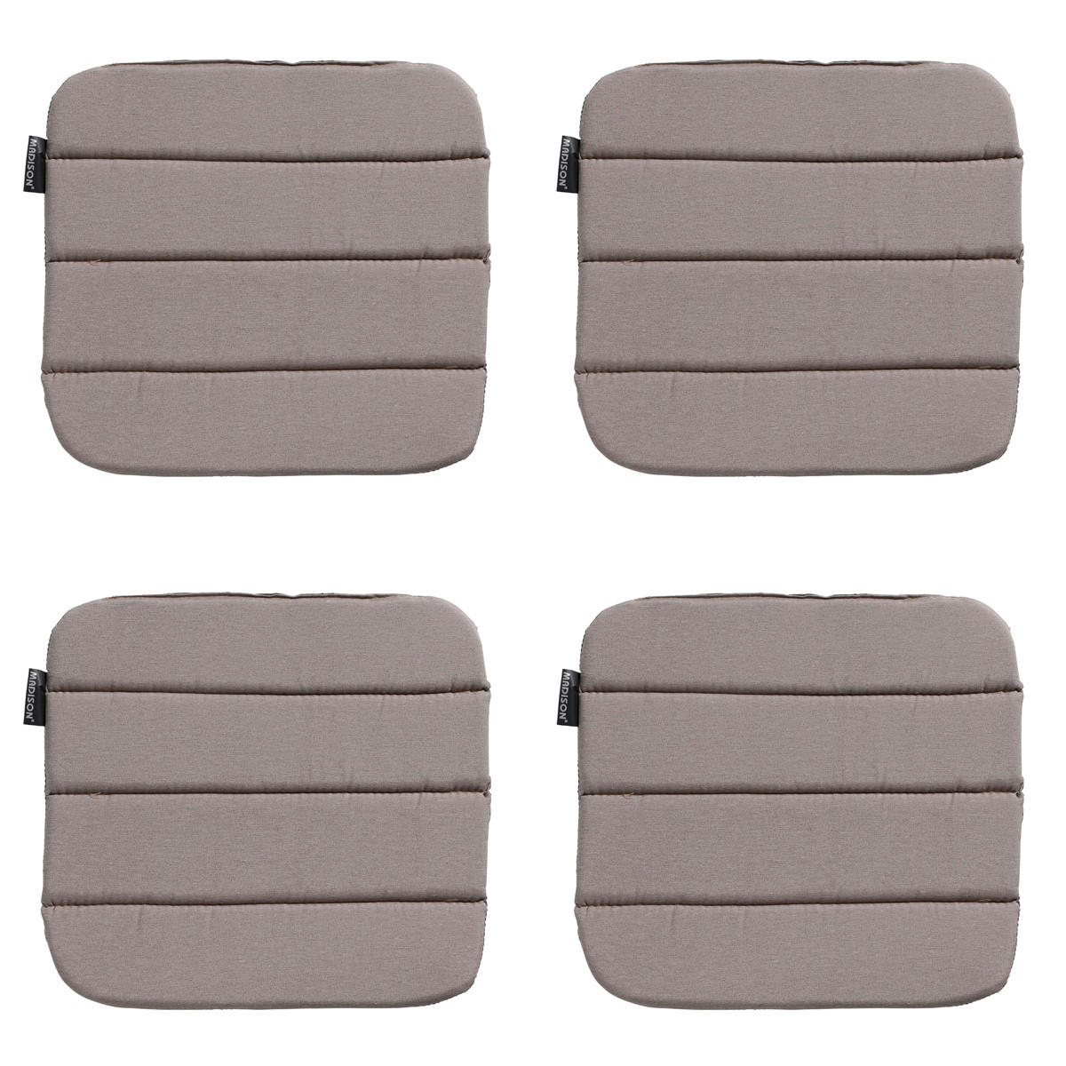 SITZKISSEN Panama 40/40 cm 4er-Set - Taupe, Textil (40/2/40cm) - Madison