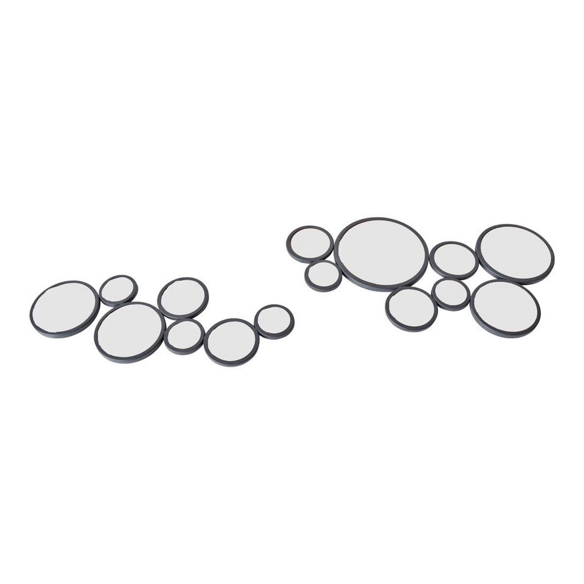 WANDSPIEGEL Bubbles Schwarz - Schwarz, Metall (115/62/4cm) - LOFT42