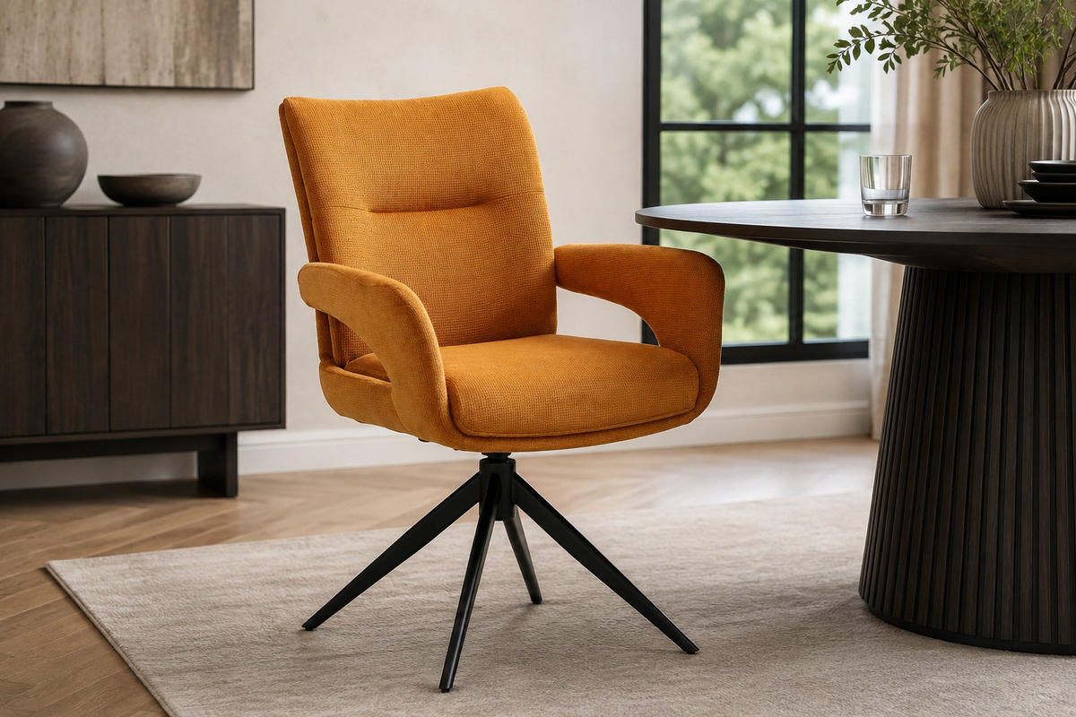 ESSZIMMERSTUHL Lexus, Webstoff, Gold - Goldfarben, Textil (63/89/60cm) - dasmöbelwerk