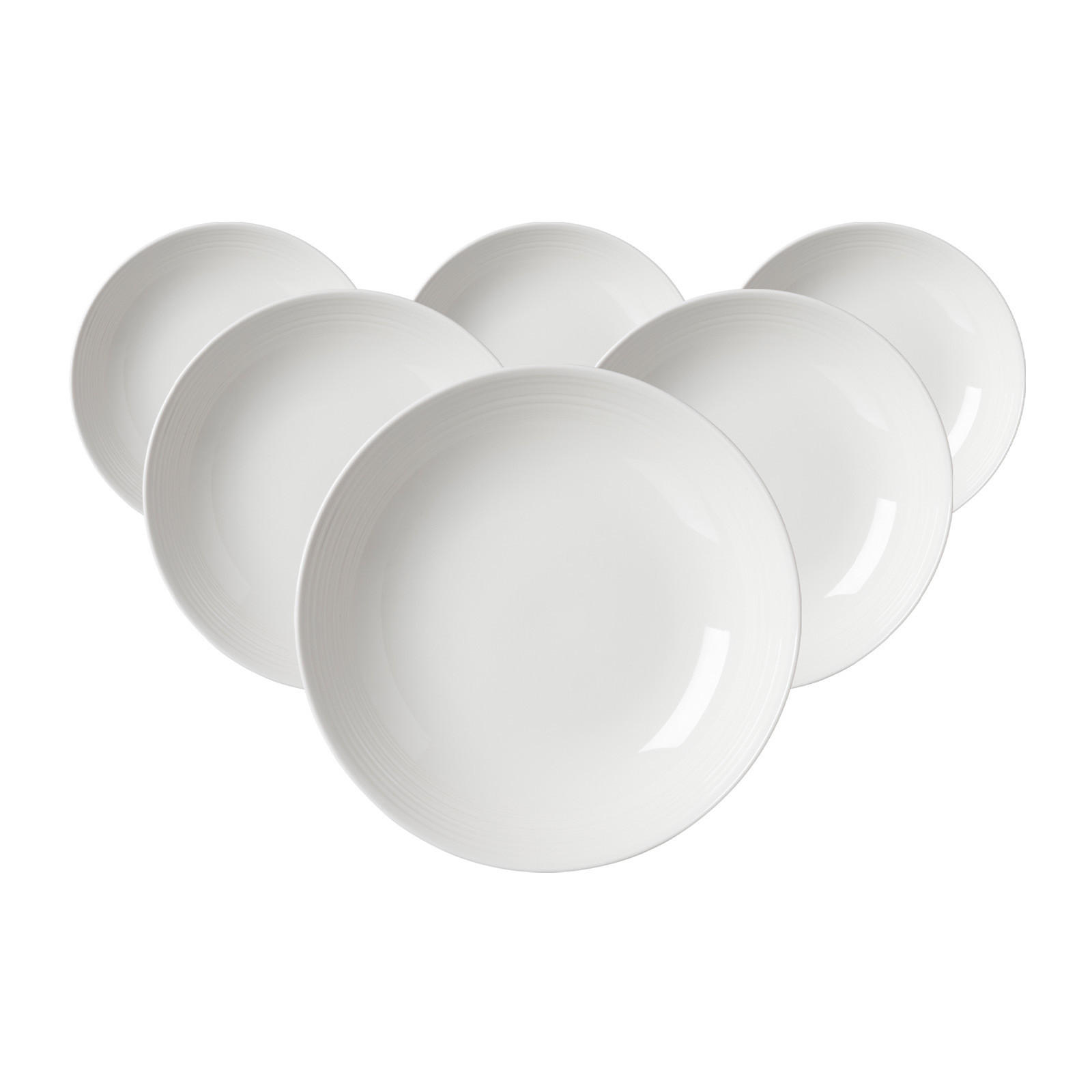 SUPPENTELLER Levi Weiß ø 22 cm 6er Set - Weiß, Keramik (22cm) - Ritzenhoff Breker