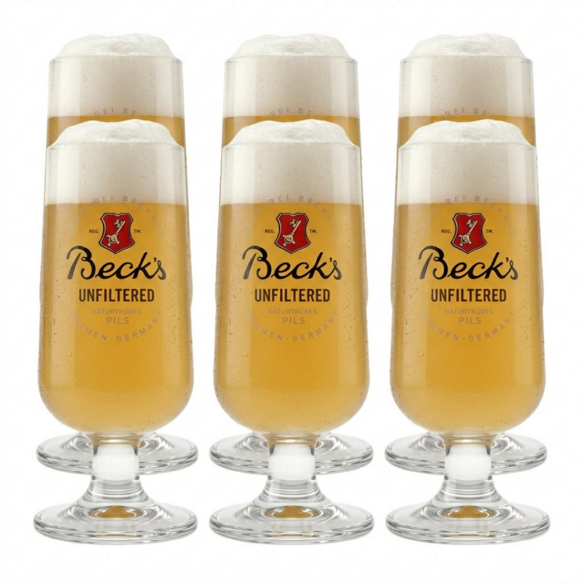 BIERGLÄSER 6er-Set 500 ml Becks - Transparent, Glas (0.5L) - Ritzenhoff