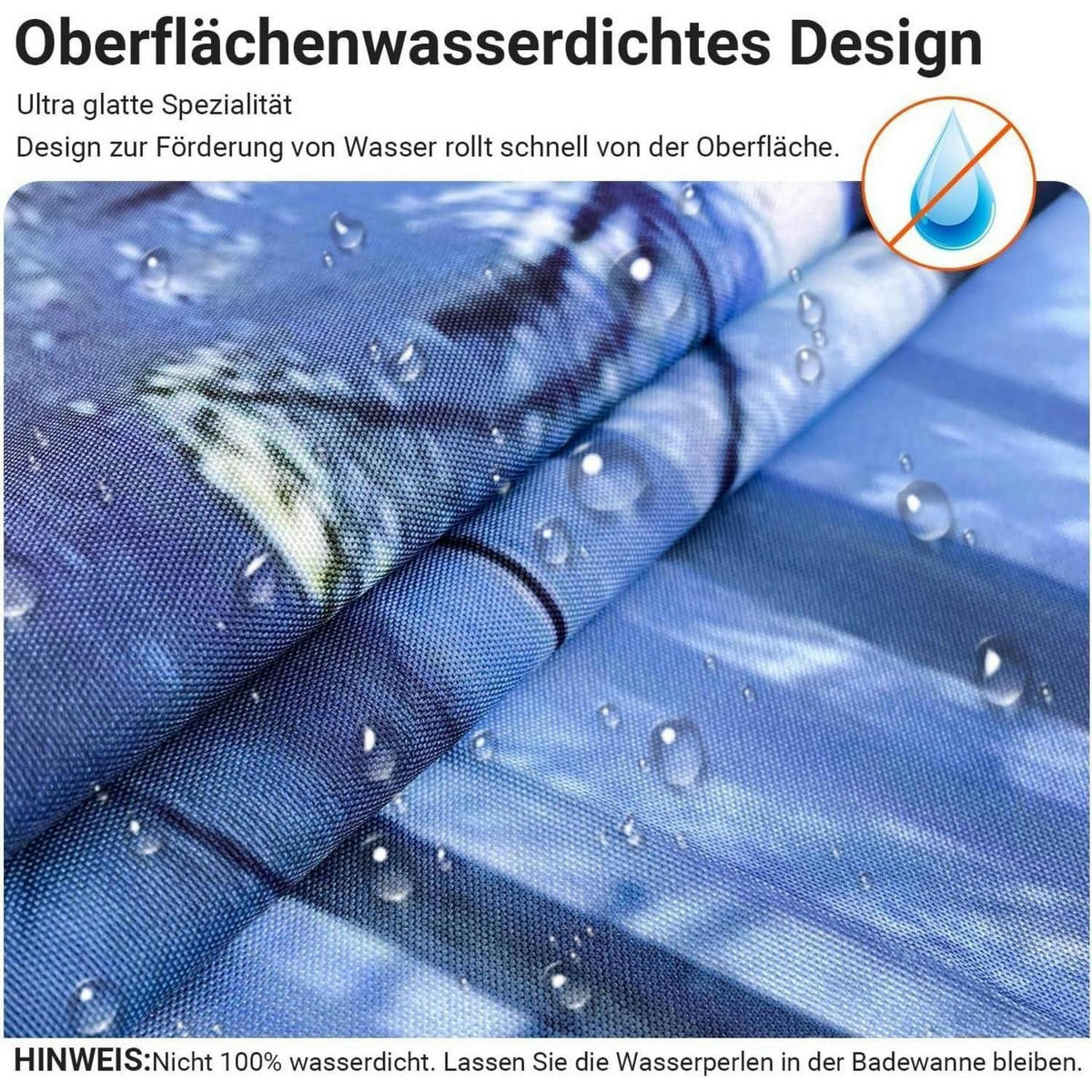 DUSCHVORHANG Sunshine Forest 150 x 180 cm - Multicolor, Textil (150/180cm)
