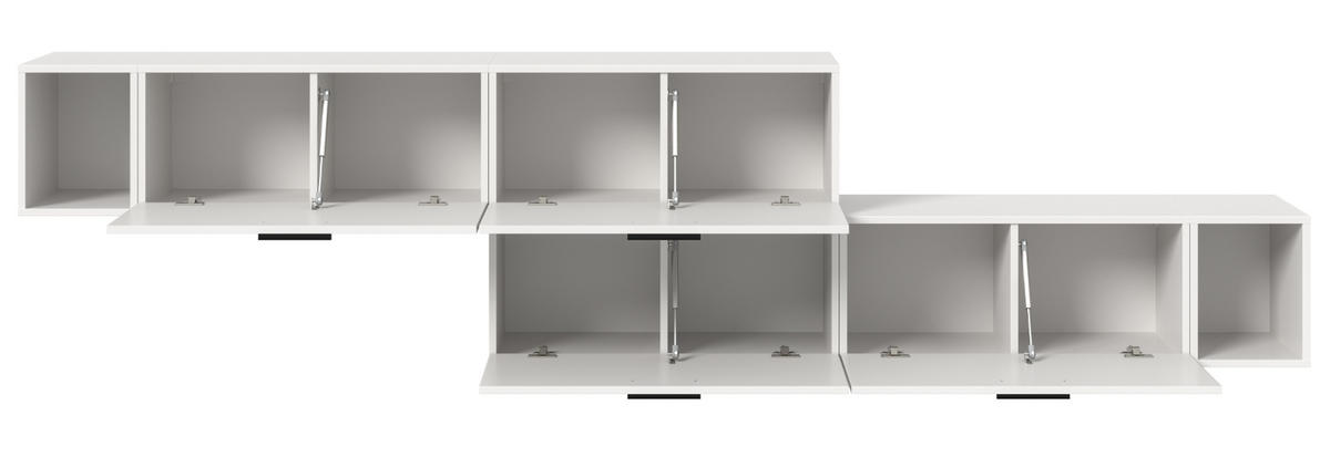 SIDEBOARD weiß 277 cm, Kommode mit Soft-Close - Schwarz/Weiß, Holzwerkstoff/Kunststoff (277/65/34cm) - Inn.Furn