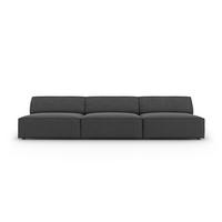 SOFA Jodie aus Samt grau 3 Sitzplätze - Grau, Textil (240/70/102cm) - Micadoni