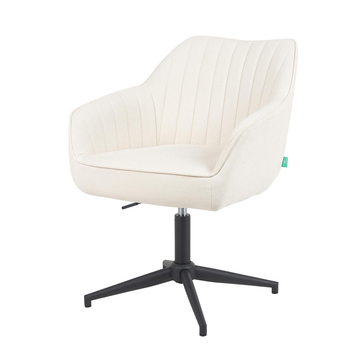 BÜROSTUHL Mika-Caro - Creme/Schwarz, Textil/Metall (60/79/61cm) - DUBI Möbel