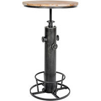 BARTISCH rund 54 cm Metall antik silber - Silberfarben, Metall (54/91/54cm) - CLP