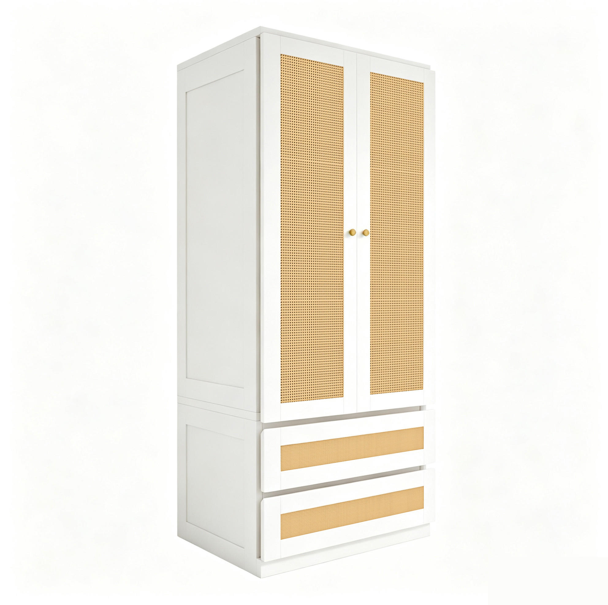 Okmyhome Kleiderschrank Weiß 55x170x70 cm