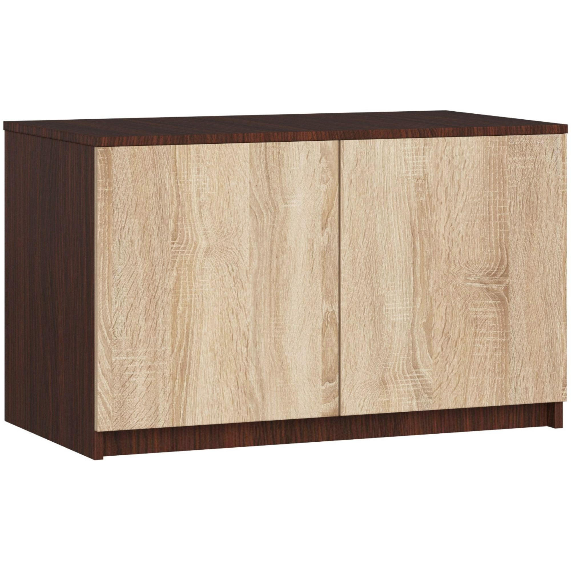 KLEIDERSCHRANK AUFSATZSCHRANK Wengefarben,Sonoma-Eiche 90x51x55cm - Wengefarben/Sonoma Eiche, Holzwerkstoff (90/55/51cm) - Akord
