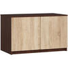 KLEIDERSCHRANK AUFSATZSCHRANK Wengefarben,Sonoma-Eiche 90x51x55cm - Wengefarben/Sonoma Eiche, Holzwerkstoff (90/55/51cm) - Akord