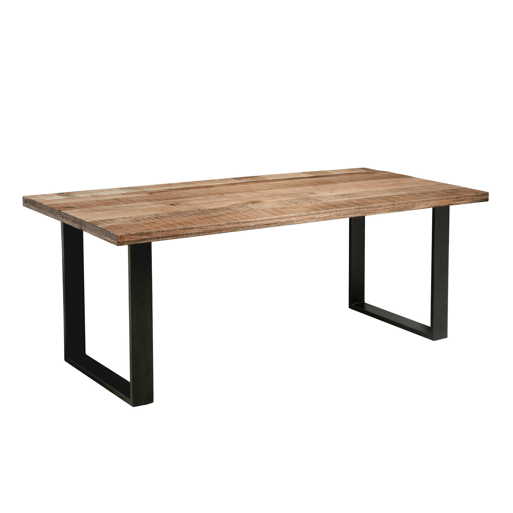 ESSTISCH IRON CRAFT Mango Natur 160 cm - Schwarz/Braun, Holz (90/160/77cm) - riess-ambiente