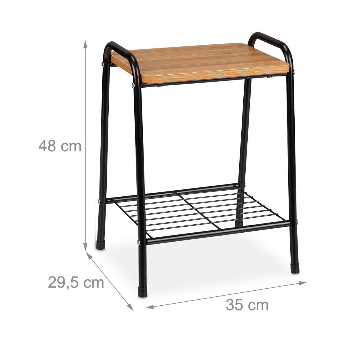 BEISTELLTISCH - Multicolor, Holzwerkstoff/Metall (29.5/35/48cm) - Relaxdays