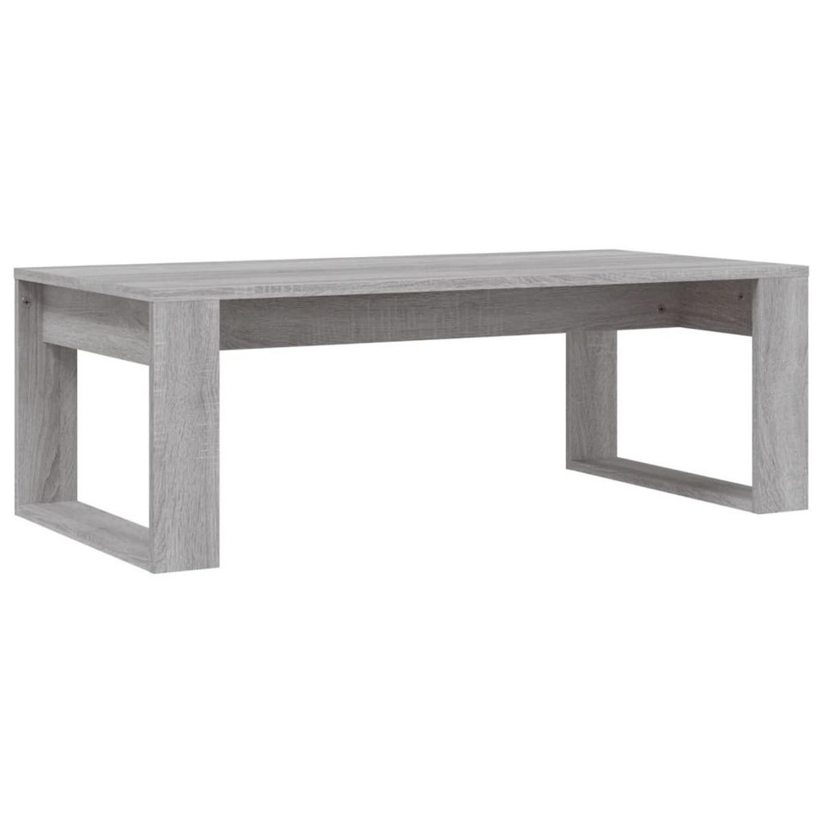 COUCHTISCH 102/50/35 cm aus Holzwerkstoff Grau Sonoma - Silbereichenfarben, Holz (50/102/35cm) - vidaXL