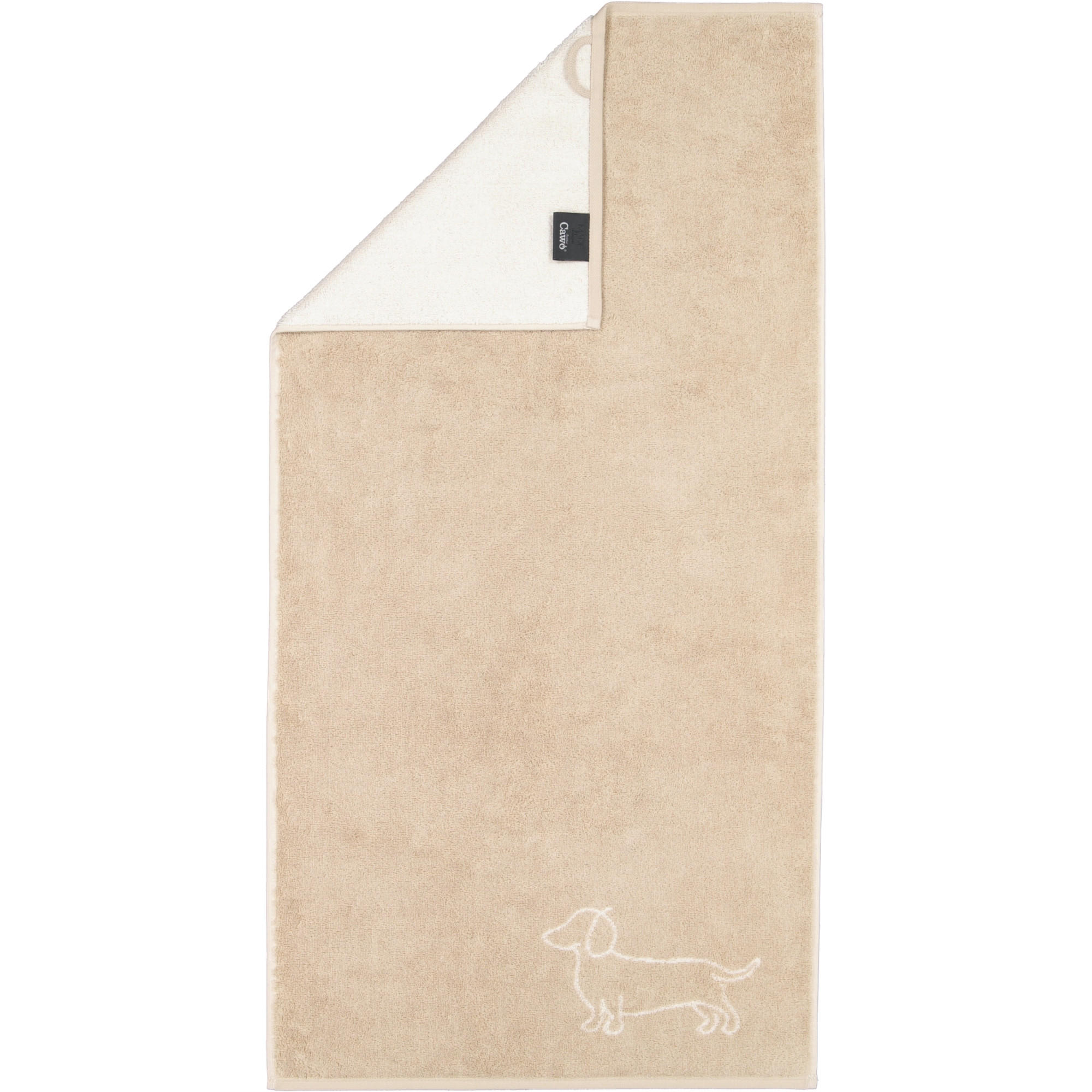 HANDTUCH WE LOVE DOGS COMPANION 6248 NATUR-BEIGE - 33 - Beige, Textil (50/100cm) - Cawoe