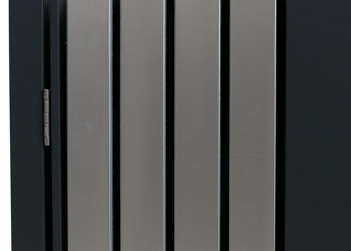 MÜLLTONNENVERKLEIDUNG Anthrazit, Silber - Anthrazit/Silberfarben, Metall (260/125/84cm) - MCW