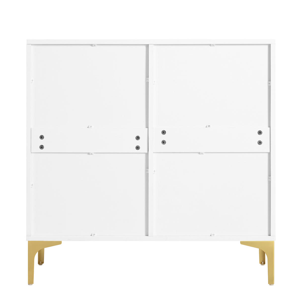 SIDEBOARD 80/35/79,5 cm mit 2 Türen & 2 Schubladen in Weiß Hochglanz - Weiß, Holzwerkstoff (80/79.5/35cm) - BEAOK