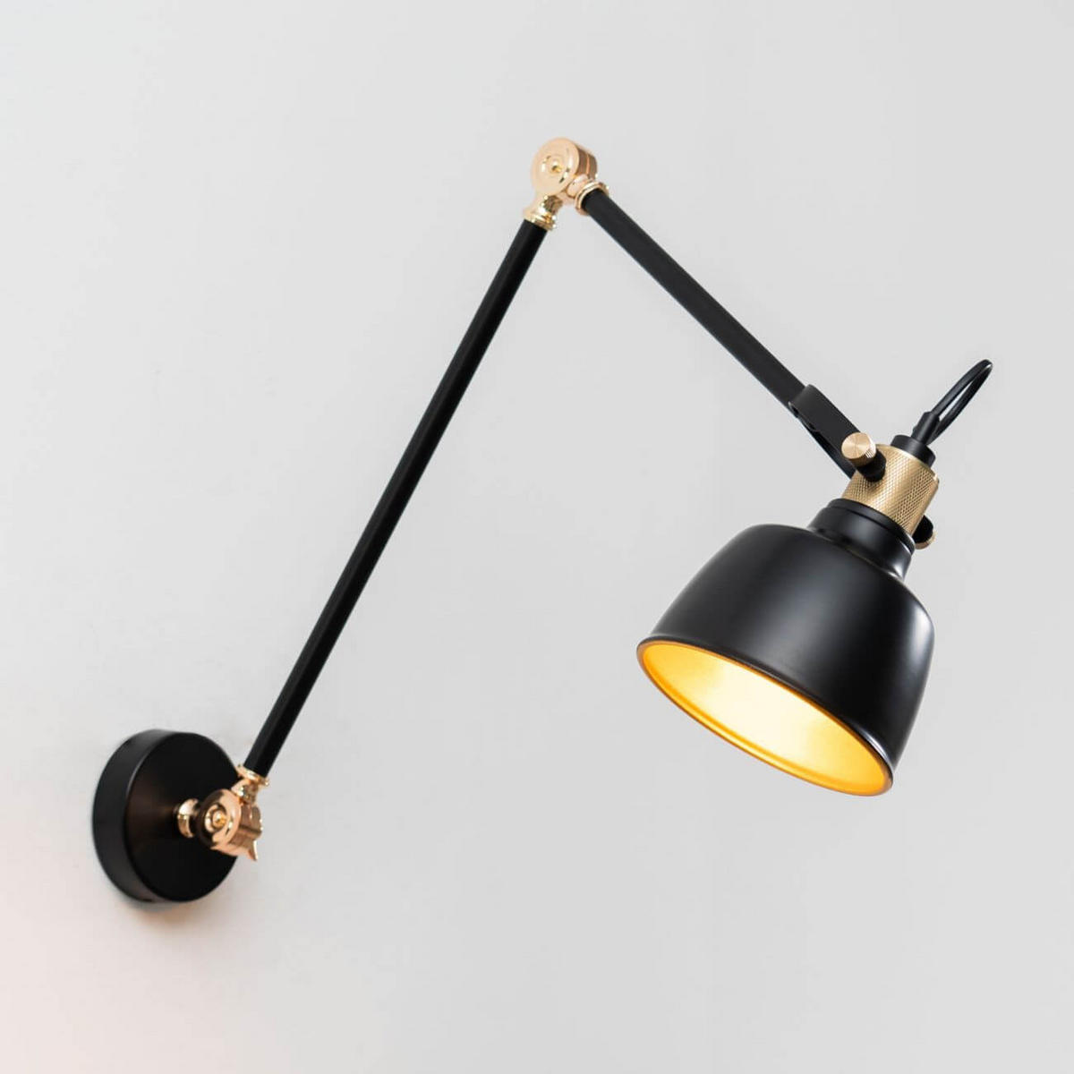 WANDLEUCHTE Addis, Schwarz, 65cm - Schwarz, Metall (16/53/65cm) - KOSILUM