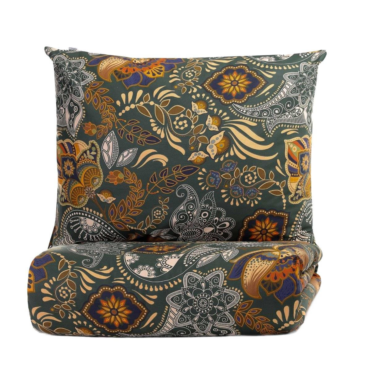 BETTWÄSCHE Tapua 2 Baumwolle grün 220/200 cm - Grün, Textil (220/200cm) - Homla