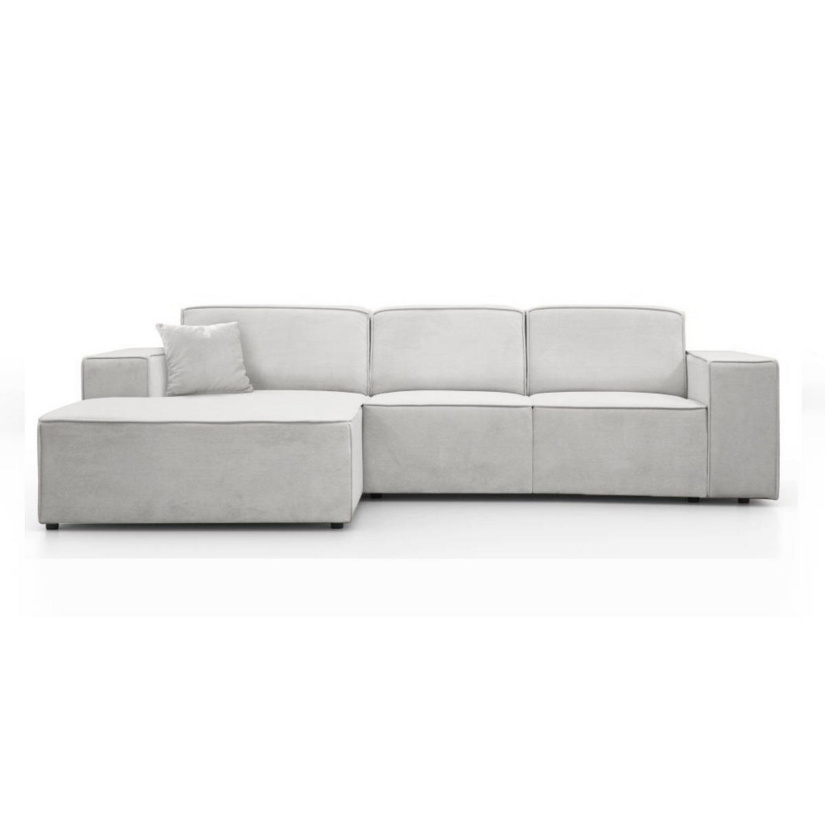 ECKSOFA ohne Schlaffunktion Pedro L beige links - Beige/Schwarz, Kunststoff/Textil (267/170cm) - Beautysofa
