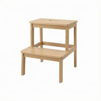 HOCKER Krok Bambus H. 46 cm - Weiß, Naturmaterialien (44/46/44cm) - NUXIO