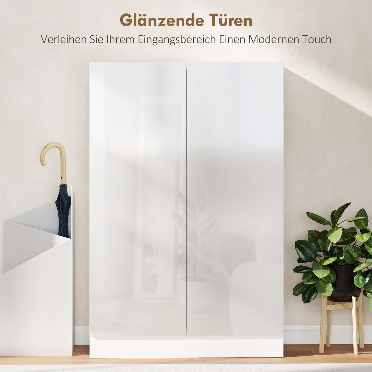 SCHUHSCHRANK DE-09737 Weiß - Weiß, Holzwerkstoff (72/103/34.5cm) - ComfortXL