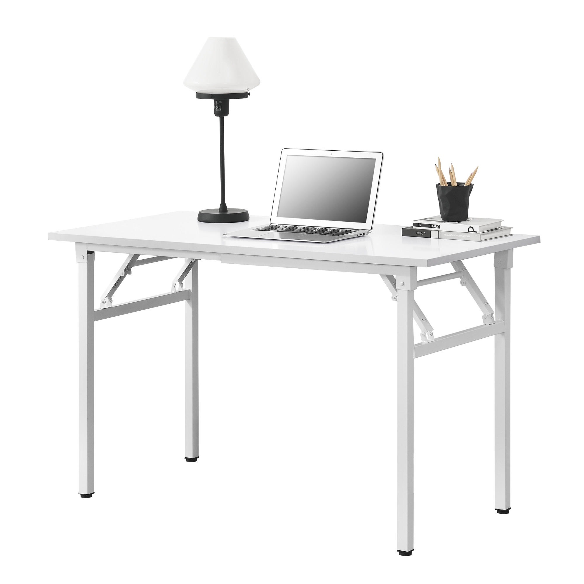 Thumbnail - [neu.haus] Klapptisch, Weiß, Holzwerkstoff, 4-Sitzer, Rechteckig,Rechteckig, 120x76.4x60 cm, Esszimmer, Tische, Esstisch...