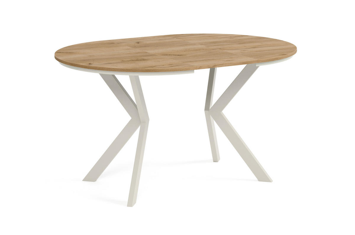 ESSTISCH EVO mit Felge - Kaschmir/Honig, Holzwerkstoff/Metall (100/100/76cm) - Meblini
