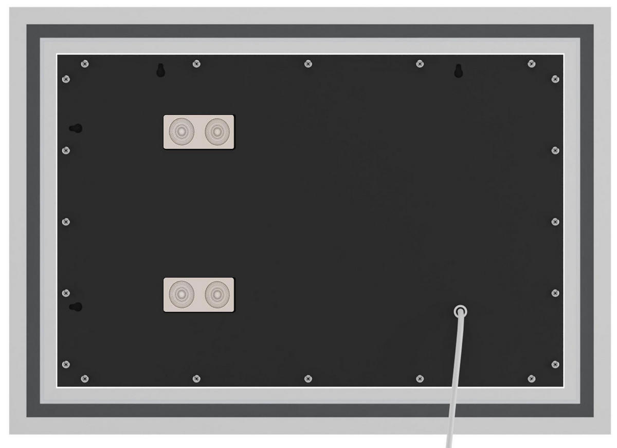 WANDSPIEGEL eckig 70/3.5/50 cm Glas Klarglas - Klar, Glas (70/50/3.5cm) - CLP