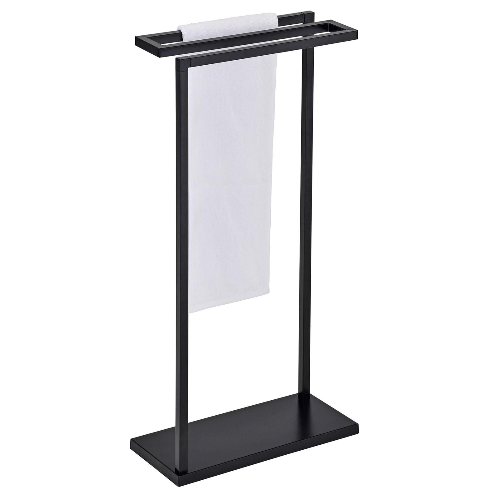 HANDTUCHHALTER LUDO schwarz - Schwarz, Metall (42/84/19cm) - IDIMEX