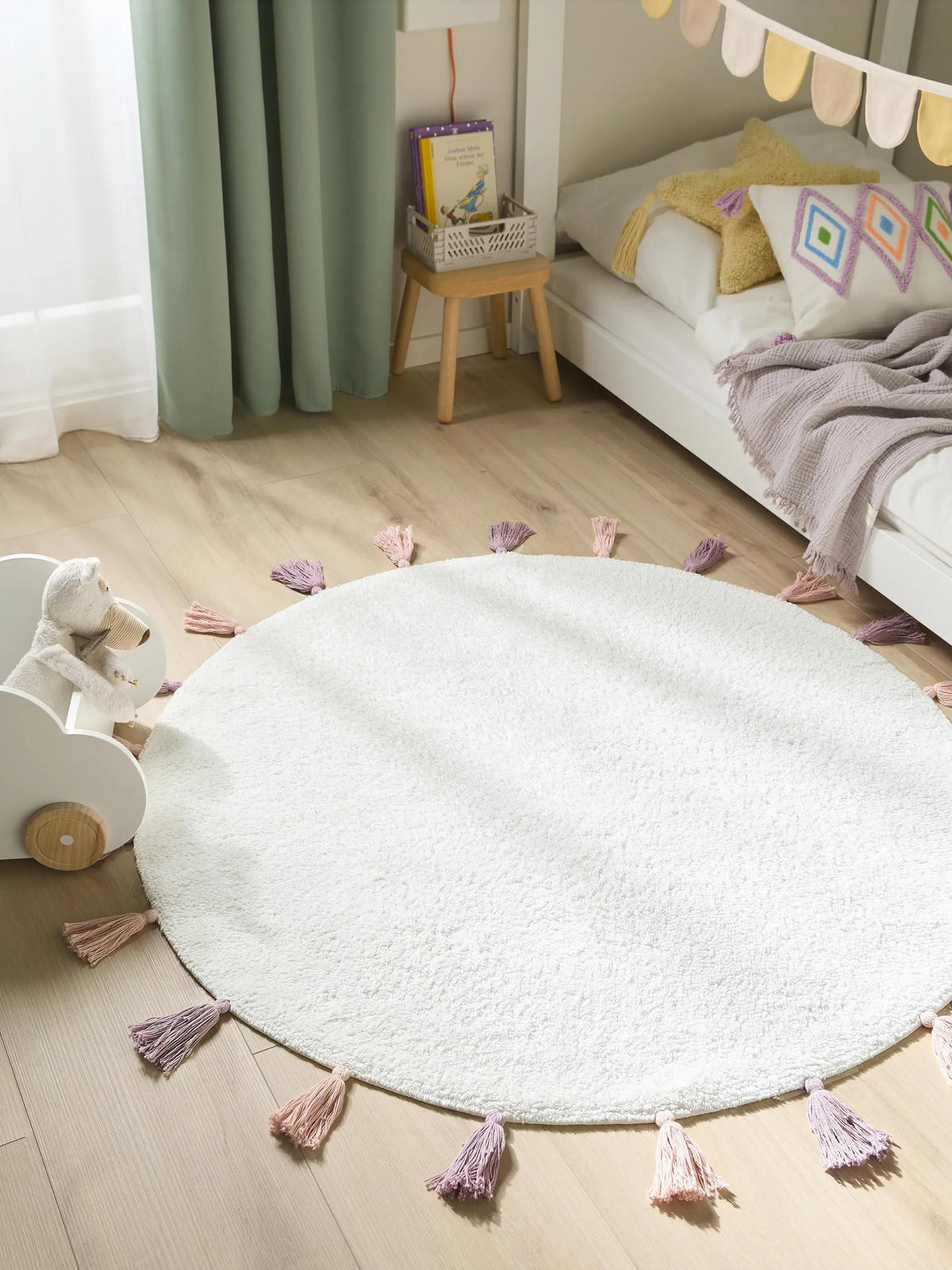 KINDERTEPPICH waschbar Malu Rosa ø 120 cm rund - Rosa, Naturmaterialien/Textil (120/120cm) - Lytte