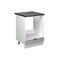 HERDUMBAUSCHRANK Fame-Line Hellblau-grau 60 cm, AP Anthrazit - Blaugrau/Weiß, Holzwerkstoff (60/82/60cm) - Vicco