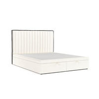 POLSTERBETT Keva mit Stauraum 140/200 cm Creme im Alta Stoff - Creme/Schwarz, Holz/Holzwerkstoff (140/200cm) - AltaBeds